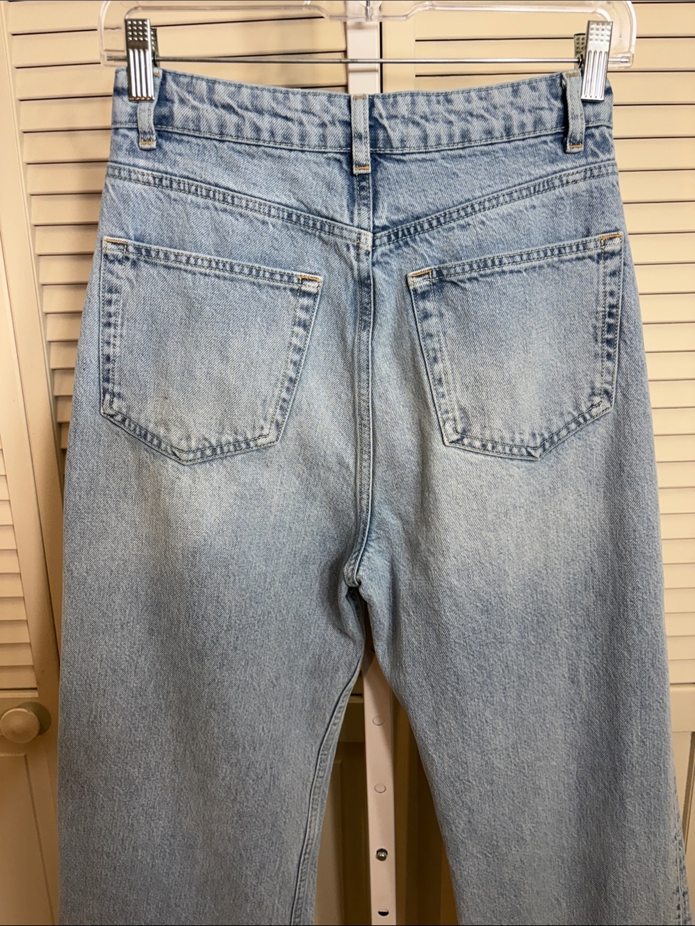 Reformation Wilder High Rise Wide Leg Cropped Jeans Tenaya Destroyed Hem Size 26 - Picture 7 of 11